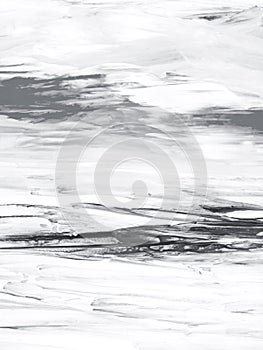 Black and white creative abstract hand painted background, brush texture with copy space