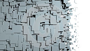 Black and white cubes screen wipe transition