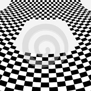 Black and white curve chessboard background