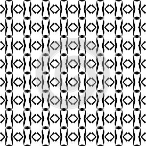 Black and white curved seamless pattern