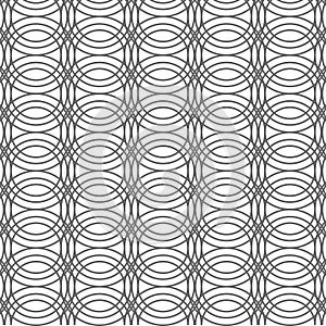 black and white curved seamless retro geometric pattern