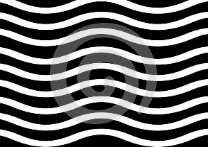 Black and white curved wavy line stripes background wallpaper