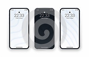 Black And White 3D Layered Smooth Structure Wallpapers On Isolated Mobile Phone