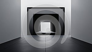 Black white dark gray abstract background. Geometric pattern shape. Line triangle polygon angle. Gradient. Shadow. Matte. 3d