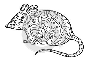 Black and white decorative mouse