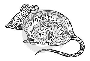 Black and white decorative mouse