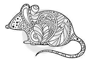 Black and white decorative mouse