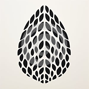 Abstract Leaf Sculpture: Graphic Minimalist Art With Iconographic Symbolism photo