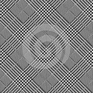 Black and white diagonal hounds tooth abstract and vector repeat background design