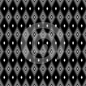 Black and white diamond seamless pattern