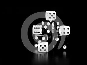 Black and white dice