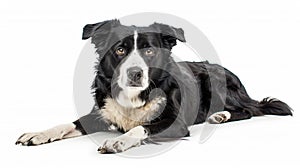 The black and white dog. AI generated