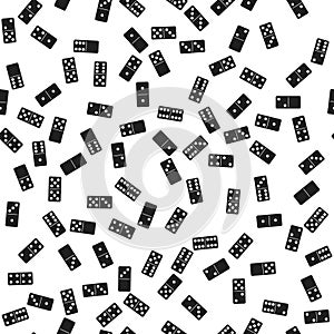 Black and white domino pattern. Seamless vector