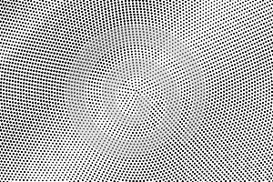 Black white dotted halftone. Half tone background. Smooth diagonal oval dotted gradient.