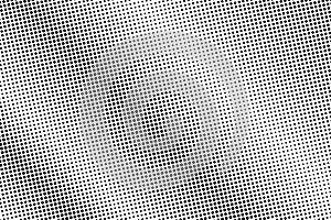 Black white dotted halftone. Half tone background. Smooth subtle diagonal dotted gradient. A