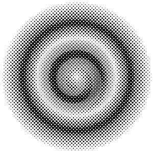 Black and white dotted texture. Round halftone background. Sparse dotted gradient. Abstract monochrome halftone for pop art