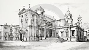 Carreras Church: A Stunning Pencil Artwork In Classical Proportions photo