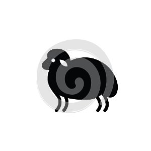 Black and white drawing of sheep