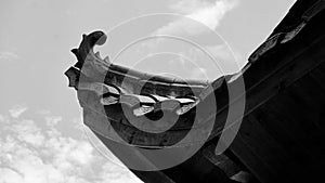 Black and white eaves of China