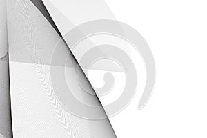 Black and white empty blank vector background, header banner template,  thin wavy gray lines,