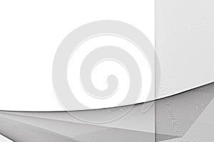 Black and white empty blank vector background, header banner template,  thin wavy gray lines,