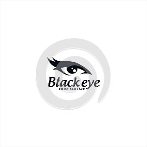 Black eye logo design template