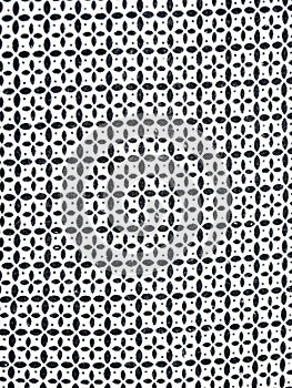 Black and white fabric texture with abstract geometric fine pattern close-up