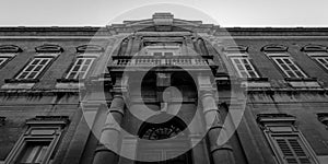 Black and White Facade of Maltese Building