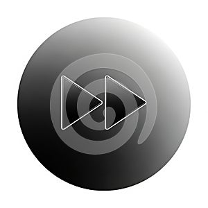 Black and White Fast Forward Icon within a Gradient Circle play next