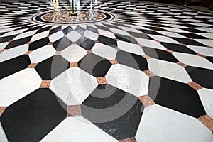 Black and white floor