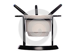 Black and white fondu set