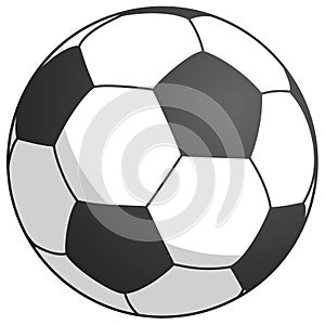 black-white football - simply vector illustration