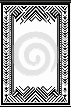 a black and white frame with an ornate design
