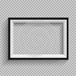 Black and white frame transparent photo