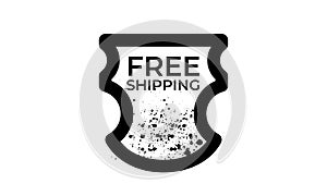 Black and white free shipping design icon No. 7