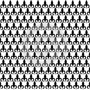 Black & white  french fleur de lis pattern