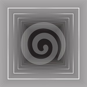 Black and white funnel square shapes