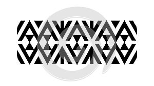 Black and White Geometric Abstract Pattern, vector design Generative AI