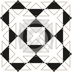 Black and white geometric creative, seamless pattern