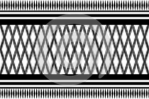 Black and white geometric ethnic seamless pattern