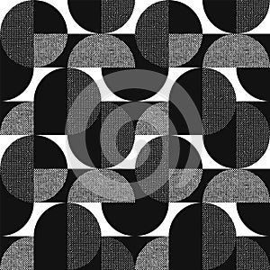 Black and white geometric modern seamless pattern