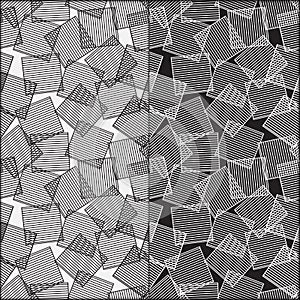 Black and white geometric modern seamless pattern vector background