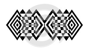 Black and white geometric optical illusion pattern. Abstract modern design, vector design Generative AI