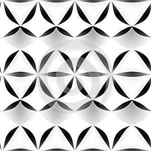 Black And White Geometric Pattern With Opacity And Translucency