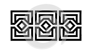 Black and White Geometric Pattern Vector, vector design Generative AI