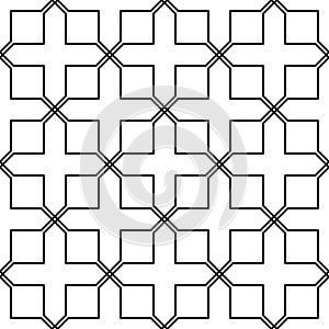 Black and white geometric seamless pattern