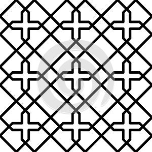 Black and white geometric seamless pattern