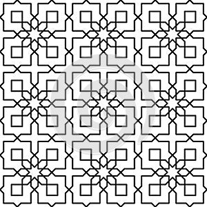 Black and white geometric seamless pattern