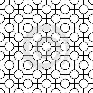 Black and white geometric seamless pattern