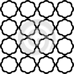 Black and white geometric seamless pattern chinese style, abstra